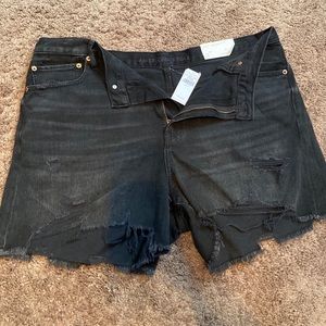 AE black jean shorts